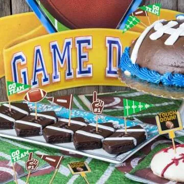 Gatherfun Football Toothpicks for Party Decor