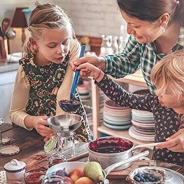 HAUSPROFI Stainless Steel Funnel, 5.1 inch 304 Stainless Steel Kitchen Funnel with 200 Mesh Food Filter Strainer for Transferring Liquids, Oil, Making Jam