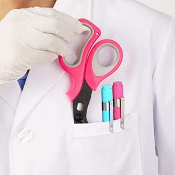 MEUUT Medical Scissors and Penlights for Nurses - Trauma Scissors & LED Lights