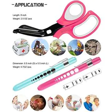 MEUUT Medical Scissors & Penlights Set for Healthcare Pros