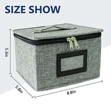 HURZMORO Storage Box for Glencairn Whisky Glass, 6 Whiskey Glasses Holder with Dividers