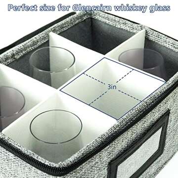 HURZMORO Storage Box for Glencairn Whisky Glasses