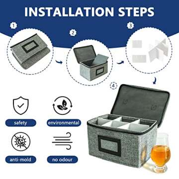HURZMORO Storage Box for Glencairn Whisky Glasses
