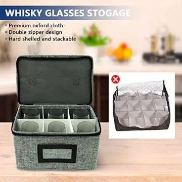 HURZMORO Storage Box for Glencairn Whisky Glasses