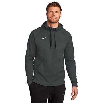 Men's Nike Therma Pullover Hoodie in Anthracite/White - Medium