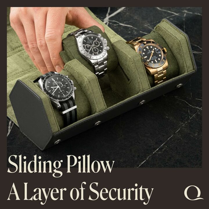 Men's Napa Leather Hexagon Watch Roll Travel Case