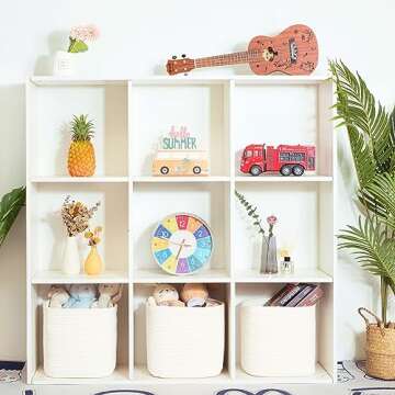 MINTWOOD Design 3-Pack 11x11 Inch Cube Storage Bin, Woven Storage Cube Organizer, Closet Organizer, ...