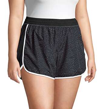 JUST MY SIZE Womens Active Woven Run Athletic-shorts, Spot On Grey, 3X US