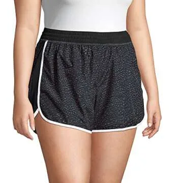JUST MY SIZE Womens Active Woven Run Athletic-shorts, Spot On Grey, 3X US