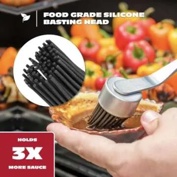 BBQ-AID Premium Basting Brush with Wooden Handle