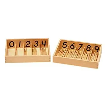 Elite Montessori Numbered Spindle Box with 45 Spindles