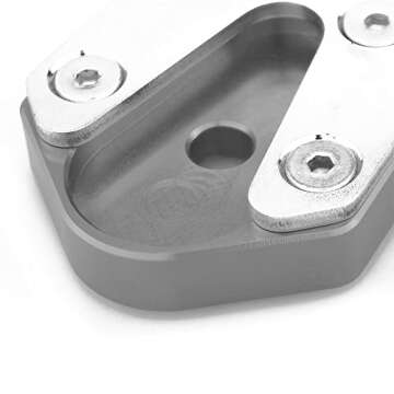 CNC Motorcycle Side stand Kickstand Extension Foot Plate Pad Kickstand Side Stand Extension Enlarger Pad Plate For Sprint Primavera 150 (Titanium)