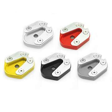CNC Motorcycle Side stand Kickstand Extension Foot Plate Pad Kickstand Side Stand Extension Enlarger Pad Plate For Sprint Primavera 150 (Titanium)