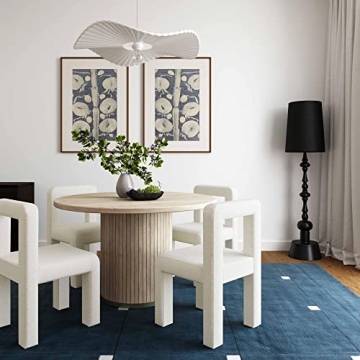 Tov Furniture Boucle Dining Chair for Elegant Spaces