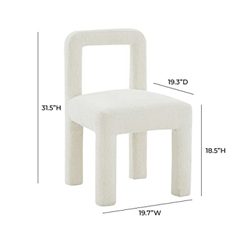 Tov Furniture Boucle Dining Chair for Elegant Spaces