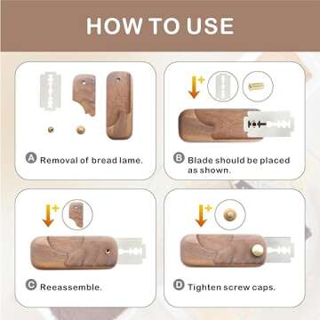 RillyRellow Premium Mini Bread Lame for Dough Scoring