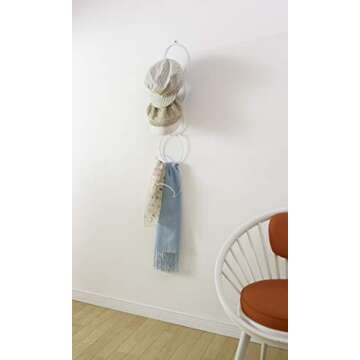 Yamazaki Hanging Hat + Cap Rack - Over The Door or Closet Rod
