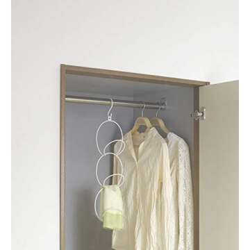 Yamazaki Hanging Hat + Cap Rack - Over The Door or Closet Rod