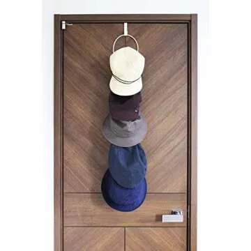 Yamazaki Hanging Hat + Cap Rack - Over The Door or Closet Rod