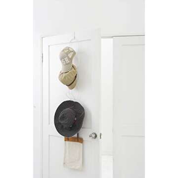 Yamazaki Hanging Hat + Cap Rack - Over The Door or Closet Rod