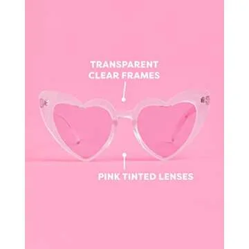 xo, Fetti Bachelorette Heart Sunglasses Set - 8 Pieces | Clear + Pink Bach Party Decoration, Bridesmaid Sunnies Favor, Bride to Be Gift + Bridal Shower Supplies
