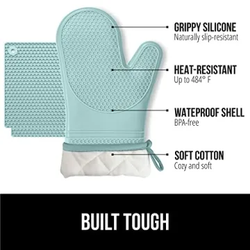 Gorilla Grip Silicone Oven Mitts Set - Ultimate Kitchen Safety