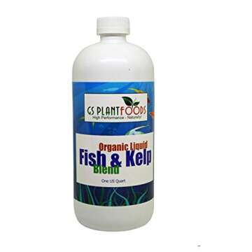 Omri Listed Fish & Kelp Fertilizer for Plants by GS Plant Foods (36oz) - Organic Fertilizer for Vege...