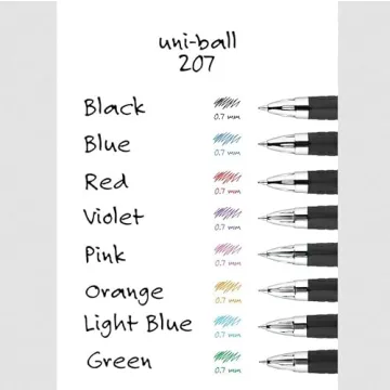 Uni-Ball 207 Black Gel Pens 12 Pack for Smooth Writing