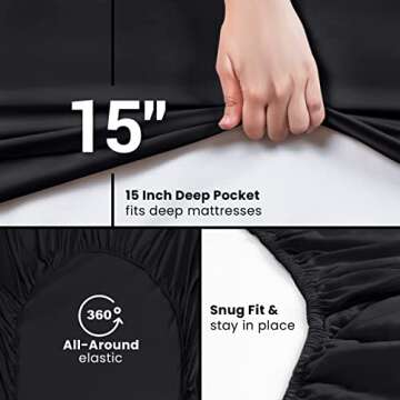 Utopia Twin Fitted Sheet - Soft Microfiber - Deep Pocket