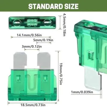 LOCOPOW 100Pcs Assorted Blade Fuses - Essential Safety Kit for Cars & RVs