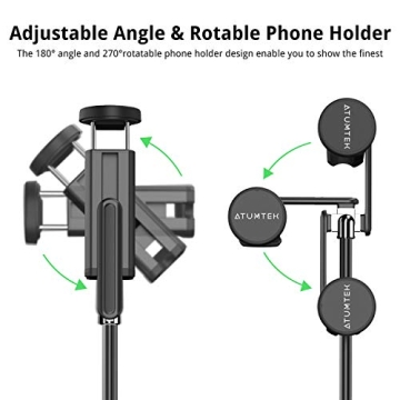 ATUMTEK Selfie Stick Tripod - Versatile 3-in-1 Aluminum Option