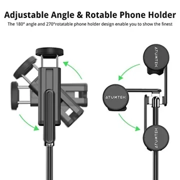 ATUMTEK Selfie Stick Tripod - Versatile 3-in-1 Aluminum Option