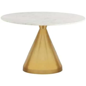 Elegant Meridian Modern Dining Table with Marble Top