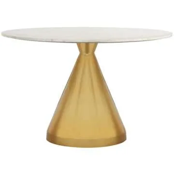Elegant Meridian Modern Dining Table with Marble Top