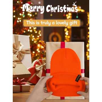 Glooarm Baby Beanie, Toddler Beanie Baby Boys Girls Beanies Kids Knit Winter Hats Newborn Infant Cuffed Caps, 0-6 Years Orange