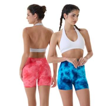 AUROLA Dream Tie Dye Workout Shorts: Stylish and Comfortable Activewear for Women