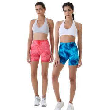 AUROLA Dream Tie Dye Workout Shorts for Women Active