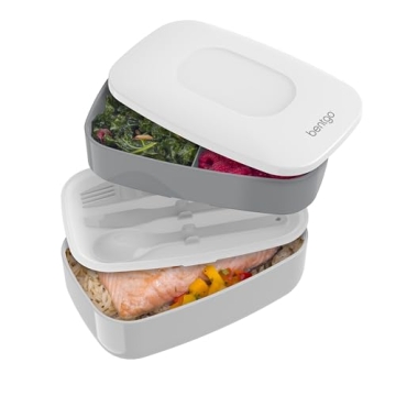 Bentgo Classic Adult Bento Box - Stylish All-in-One Stackable Lunch Container, Includes Utensil Kit,...