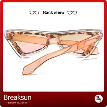 Breaksun Cat Eye Sunglasses for Women - Vintage Style