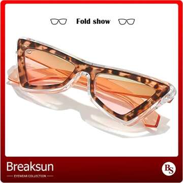 Breaksun Cat Eye Sunglasses for Women - Vintage Style