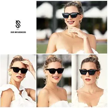 SOJOS Retro Trendy Cat Eye Polarized Sunglasses for Women Cute Stylish UV400 Sunnies SJ2199, Milky Brown/Brown