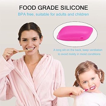 V-TOP Silicone Toothbrush Covers 6 Pack Hygienic Travel Home