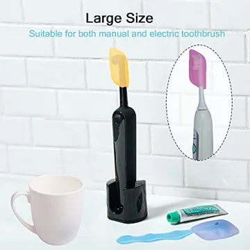 V-TOP Silicone Toothbrush Covers 6 Pack Hygienic Travel Home