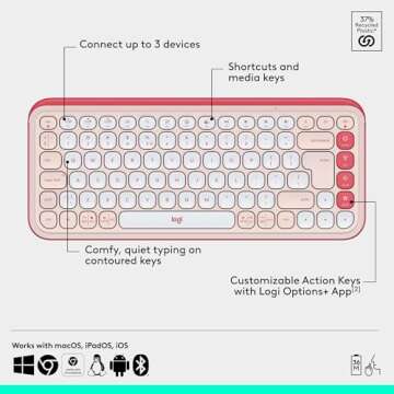 Logitech POP ICON Combo - Stylish Bluetooth Keyboard & Mouse
