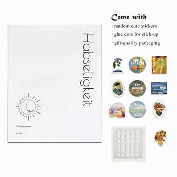 Habseligkeit Pink Gradient Aura Posters for Room Decor Aesthetic, Danish Pastel Cute Room Decor, Cozy Wall Art Prints for Girs Dorm Aesthetic Decor Unframed, 8x10in, Set of 6