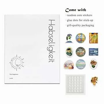 Habseligkeit Pink Gradient Aura Posters for Room Decor Aesthetic, Danish Pastel Cute Room Decor, Cozy Wall Art Prints for Girs Dorm Aesthetic Decor Unframed, 8x10in, Set of 6