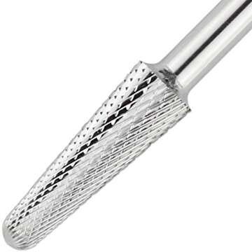 USA PANA Professional 3/32" Shank Size - Cone Shape Carbide Bit - Nail Drill Bit for Manicure Pedicure Tools Dremel Machine - Gold, Silver (Extra Fine, Silver)