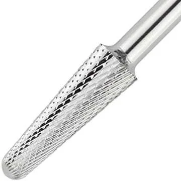 USA PANA Professional 3/32" Shank Size - Cone Shape Carbide Bit - Nail Drill Bit for Manicure Pedicure Tools Dremel Machine - Gold, Silver (Extra Fine, Silver)