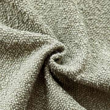 Foindtower Pack of 2 Textured Boucle Throw Pillow Covers Accent Solid Pillow Cases Cozy Soft Decorative Couch Cushion Case for Chair Sofa Bedroom Living Room Home Decor 18x18 Inch Dirty Sage Green