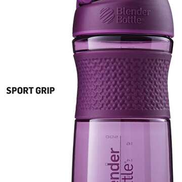 BlenderBottle SportMixer Shaker Bottle Perfect for Protein Shakes and Pre Workout, 20-Ounce, Rose